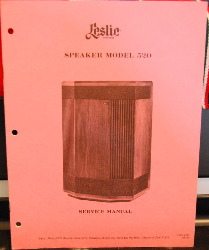 Original Leslie 520 Service Manual