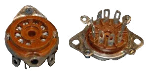 9 Pin Tube Socket with Ground Lugs